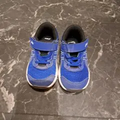 asics 青 スニーカー マジックテープ付き 15cm