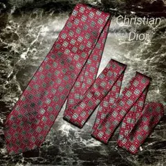 Christian Dior クリスチャンディオール ネクタイ ブラック✕レッド