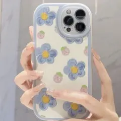 花柄iPhone用ソフトケース　iPhone16