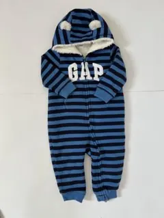 GAP フード付きストライプジャンプスーツ 18-24ヶ月