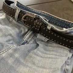 スタッズベルト 黒　Y2K スケーター SK8 ベルト　平成