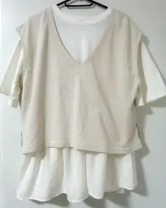 ベスト　カットソー セット　L