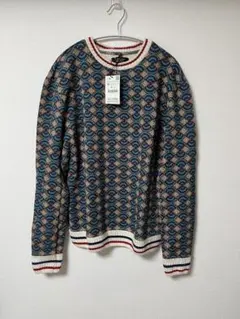 zara man 和柄　ニット　スウェット　M