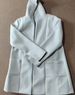 アイボリー フード付きジャケット レディースLサイズ