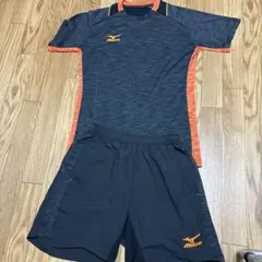 Mizuno シャツとショーツセット ネイビー/オレンジ