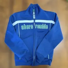 アバクロ abercrombie トラックジャケット ブルー M ロゴ Y2K