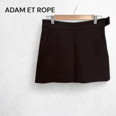 アダムエロペ ミニスカート スコート ウール100％ ポケット きれいめ S