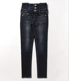 GYDA ハイウエスト ウエストクロス スキニーデニムパンツ