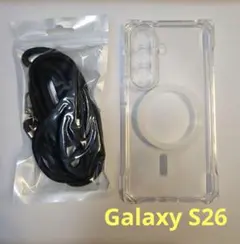Galaxy S26 スマホケース ショルダーストラップ付 クリア
