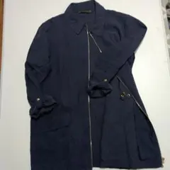 ZARA BASIC ネイビー ジップアップ コート Mサイズのサムネイル