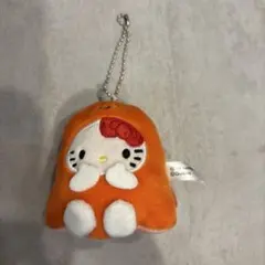 ハローキティ ぬいぐるみ キーホルダー オレンジ