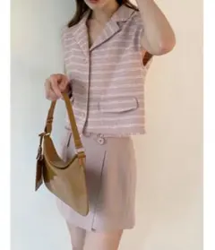 SNIDEL ツイードベストトップス