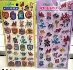 匿名配送 ズートピア 3Dシール 2枚セット