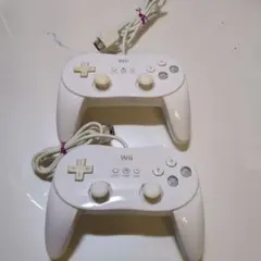 Wii クラシックコントローラーpro ホワイト 2個セット