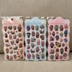 LABUBU ラブブ ぷくぷくシール ボンドロ 3枚セット