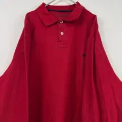 NAUTICA ポロシャツ ロンT 赤 レッドのサムネイル