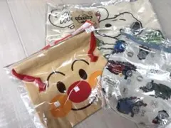 キャラクターポーチ3点セット スヌーピー アンパンマン トーマス