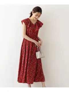 美品　ラッフルワンピース　ナチュラルビューティーベーシック
