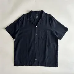 【希少】00s OLD GAP リネン100% 半袖オープンカラーシャツ XL