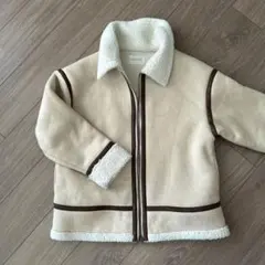 要コメント　レディース　ムートン風　ミルクティー　ベージュ　ジャケット　もこもこ