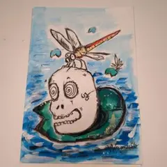 手描きアクリル画　ポストカードサイズ