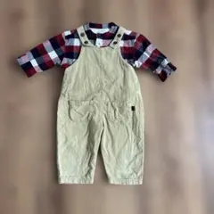 【セット売り】無印良品 チェックシャツ & tete a teteサロペット