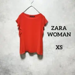 ZARA WOMAN フリルカットソー赤