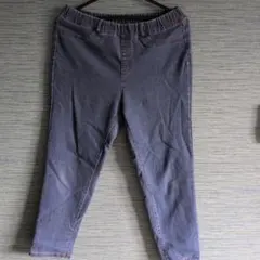 レディース スキニーデニムパンツ ウエストゴム　②のサムネイル