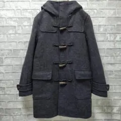 ナノユニバース　ダッフルコート　ダークグレー 中綿入り　裏地(迷彩柄)