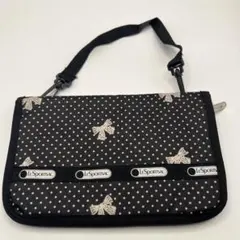 438 レスポートサック　マルチケース　ポーチ　財布　リボン柄