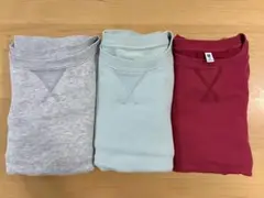 3点セット ユニクロ トレーナー サイズ140 綿85% スウェットシャツ 長袖