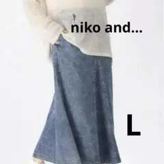 niko and…デニムパネルスカート L