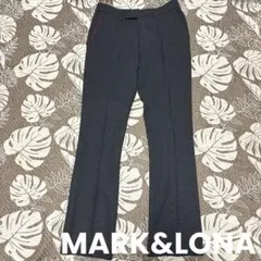 美品】 マークアンドロナ ストレッチパンツ ワインレッド スカル 総柄