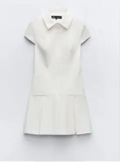 【ZARA】ボックスプリーツシャツワンピースXS