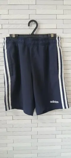 adidas ネイビー 3本ライン ハーフパンツ