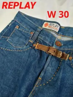 ★REPLAY(リプレイ)★あまり見かけないワンポイントベルトがアクセント★