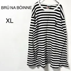 ブルーナボイン Tシャツ ボーダー 刺繍 コットン XL