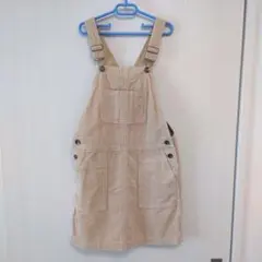 UNIQLO GIRLS コーデュロイジャンパースカート　ベージュ140cm