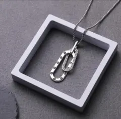 リング 2連 ネックレス ブラック ユニセックス レディース チェーンネックレス