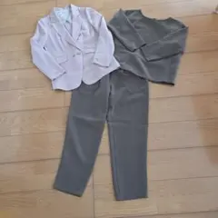 ゆ*み様 ライトピンクジャケットとグレーカーキパンツセットアップ