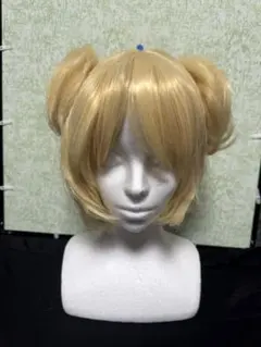 ヒロアカ トガちゃん コスプレウィッグ ブロンド お団子パーツ付き
