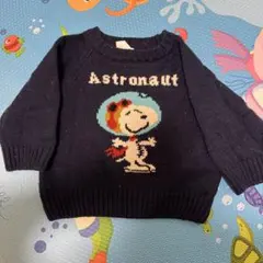 BREEZE スヌーピー セーター サイズ80 ダークブルー 紺色