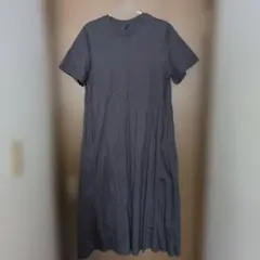 UNIQLO グレー カットソーワンピース Lサイズ