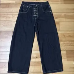 レジットデニム/ワイドパンツ