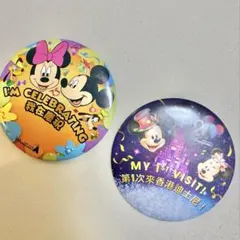 香港ディズニー　缶バッジ