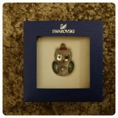 【超美品】Swarovski クリスマス仕様　フクロウ 置物