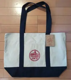 【タグ付き】TRADER JOE'S トートバッグ アイボリー/ネイビー