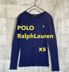 ポロ　ラルフローレン　ロングスリーブ　ジャージー　ネイビー　xs