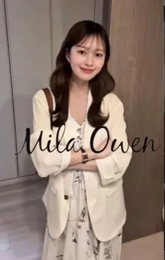 試着のみ美品　Mila Owen 防シワシアージャケット アイボリー Fのサムネイル