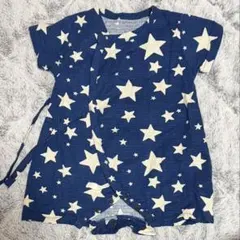 星柄甚平ロンパース　ネイビーブルー　50〜60㎝